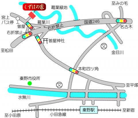 くずはの家交通案内図