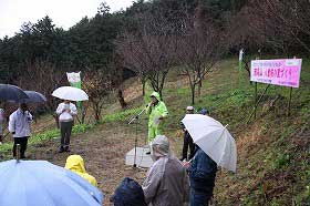 頭高山桜植樹式典の様子1