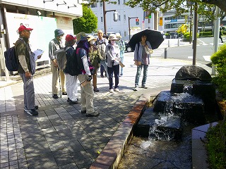 秦野駅前の湧水
