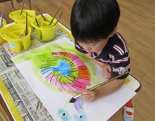 絵の指導