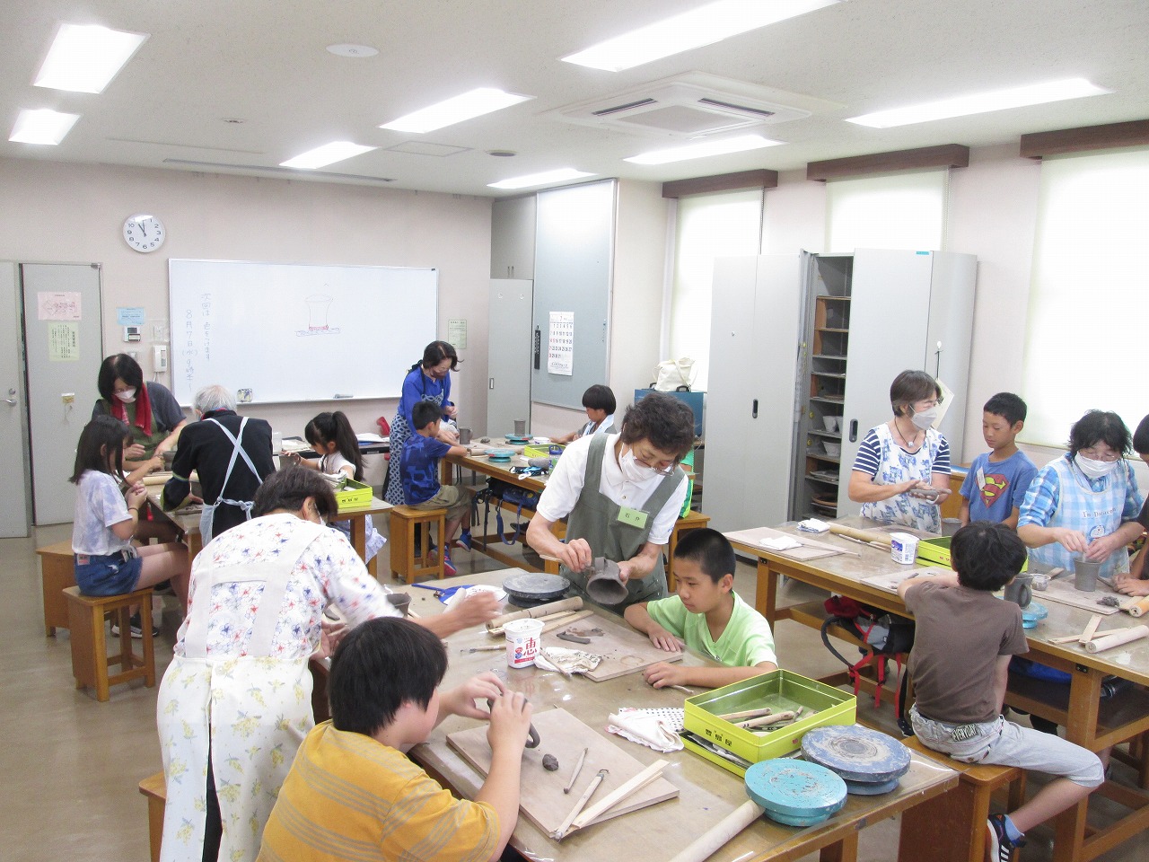 写真：夏休み子供陶芸教室