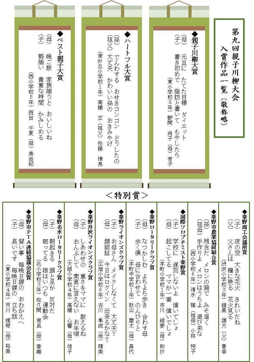 親子川柳チラシ裏面