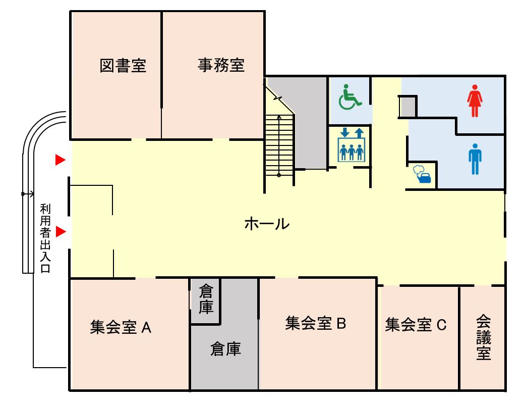 １階のレイアウト図