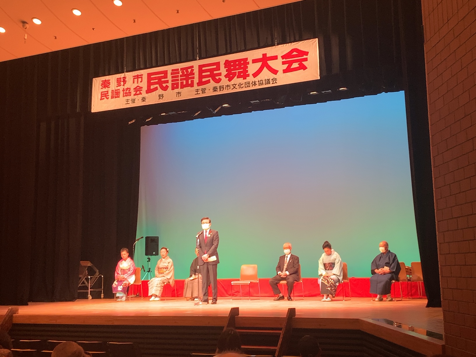 民謡民舞大会　市長登壇