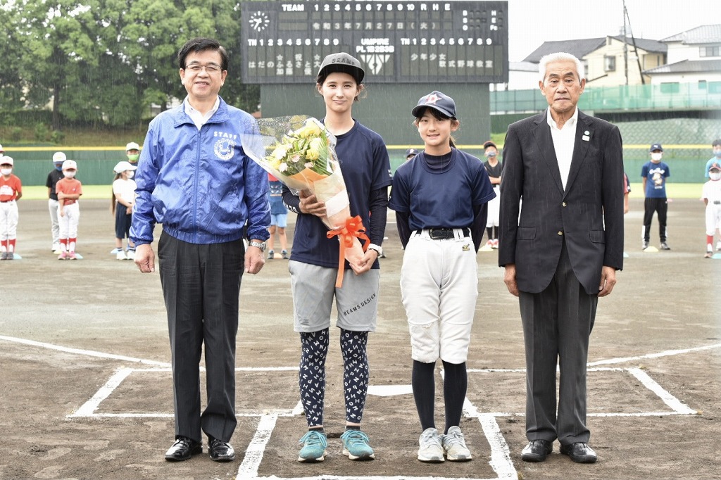 少年少女軟式野球教室の記念写真