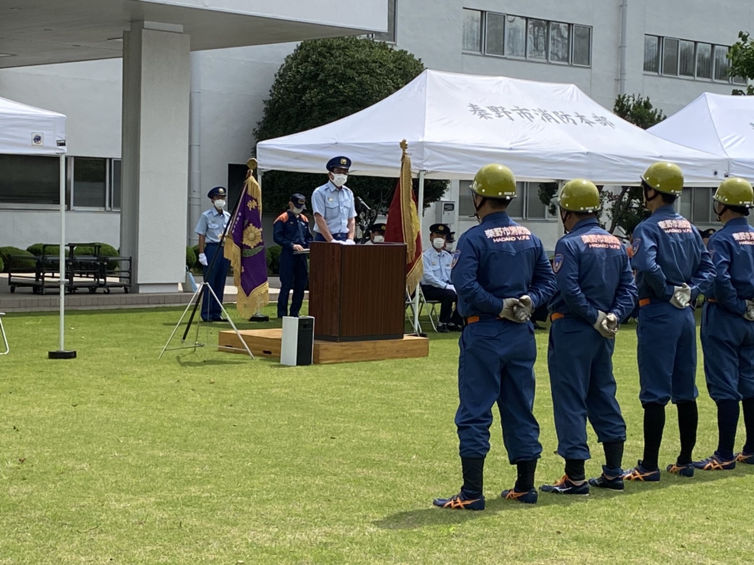 市長査閲の様子