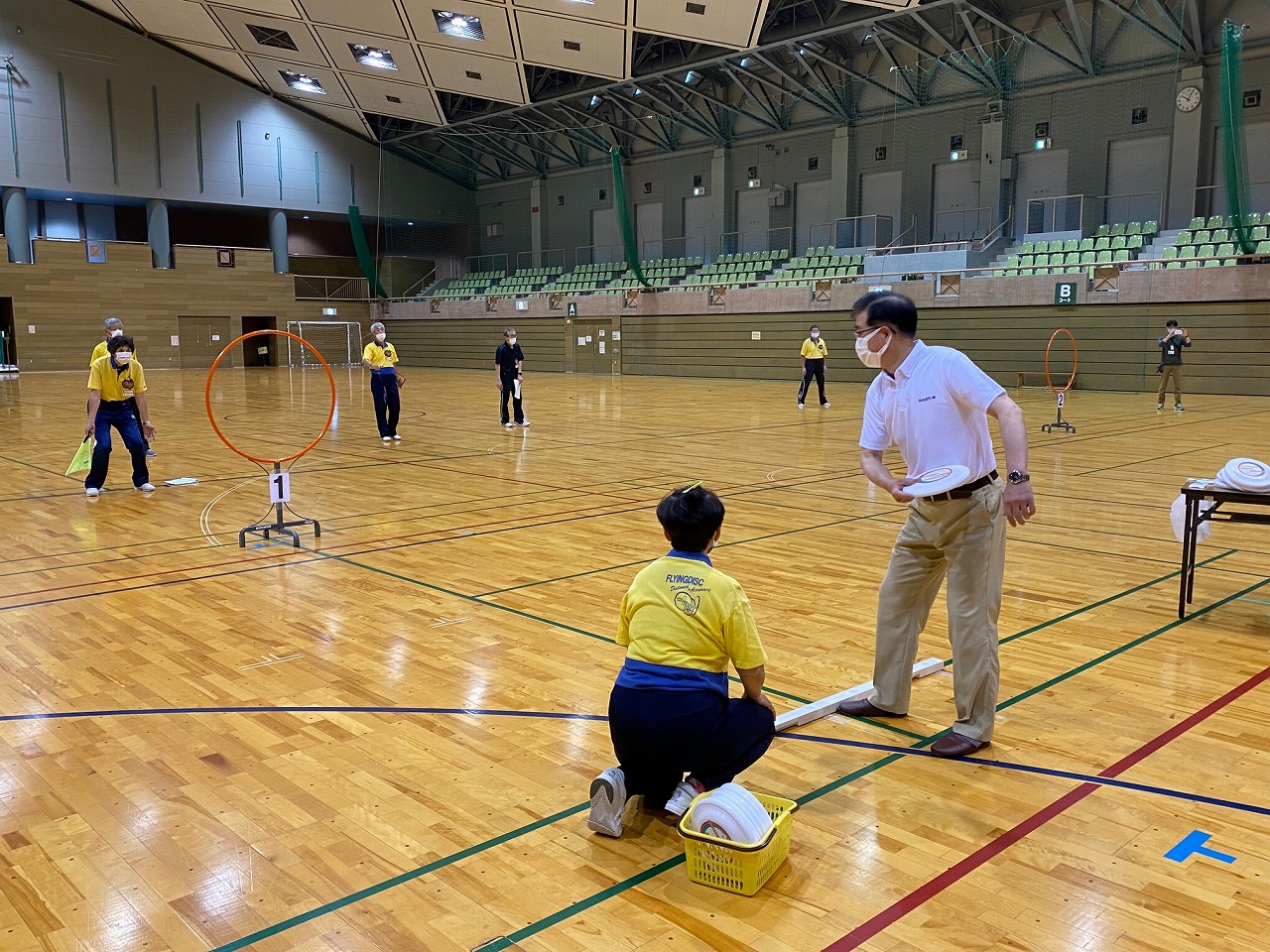 障害者フライングディスク大会の写真