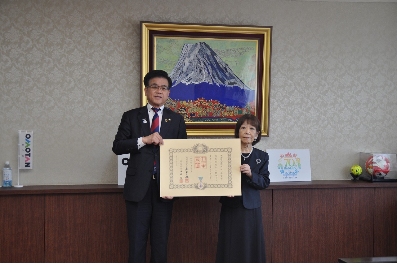 多田佐智子さんから令和6年春の叙勲受章報告