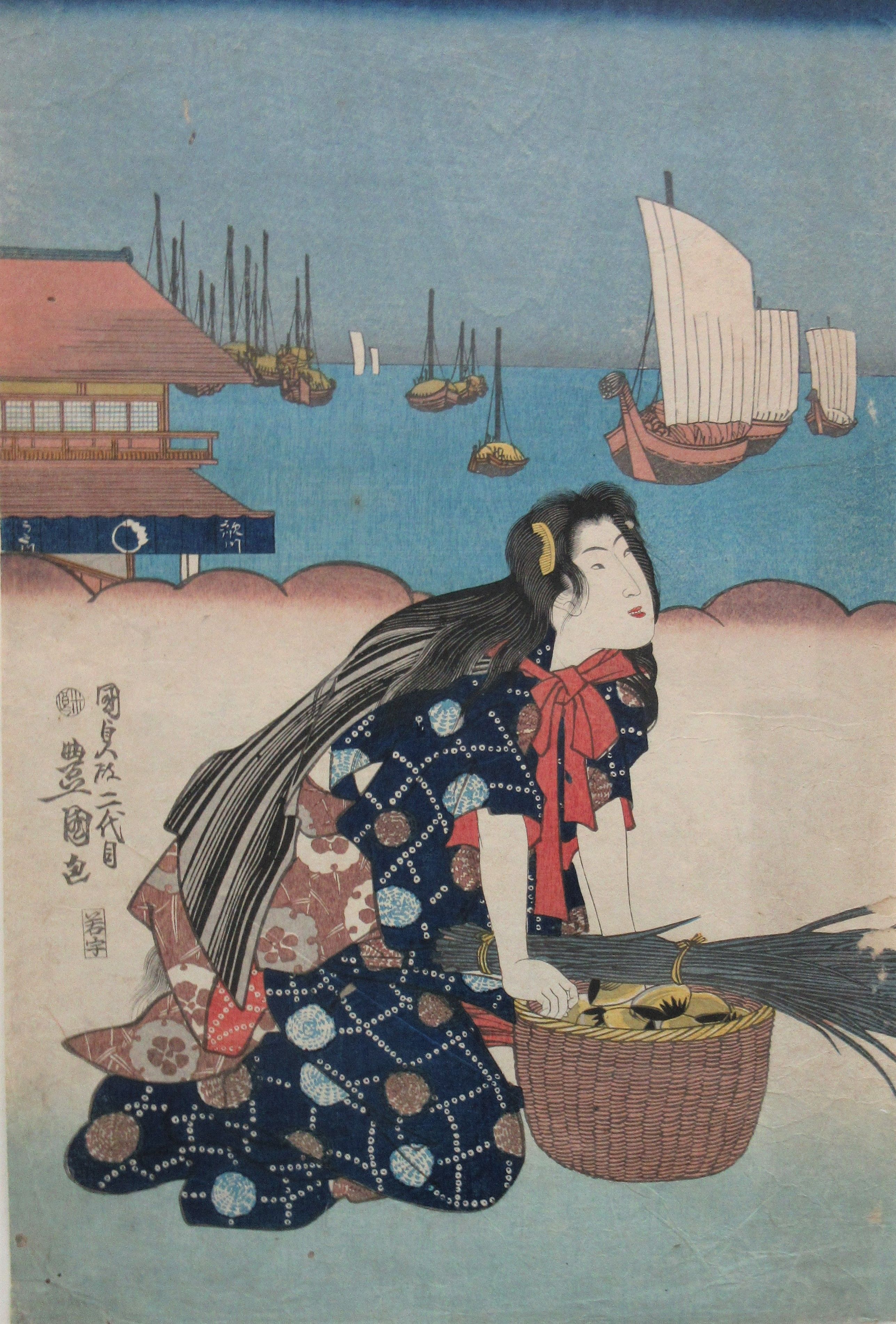 洗い髪の女