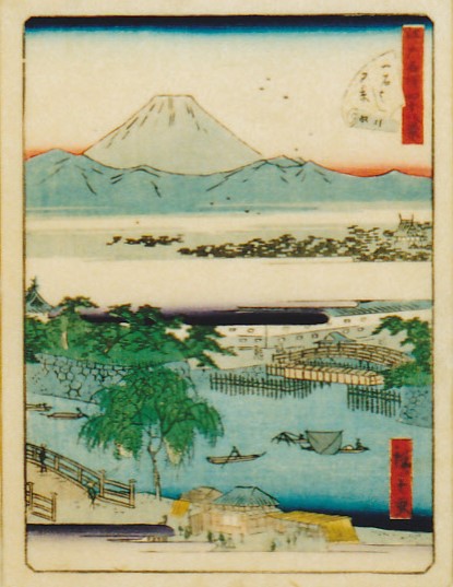 二代歌川広重　「江戸名所四十八景　第二　一石はし夕景」　　